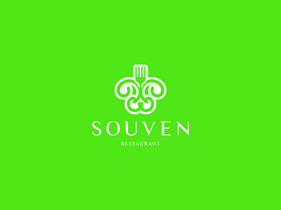 Souven Restaurant logo brand identity branding catering cooking dessert food icon logo logo design logos restaurant restaurant logo spoon