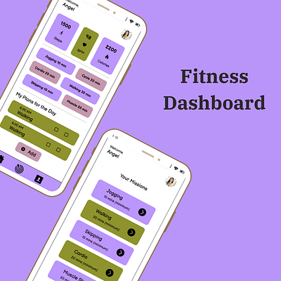 Fitness Dashboard (Mobile App) dashboard design fitness mobile app ui uiux user experience user interface ux