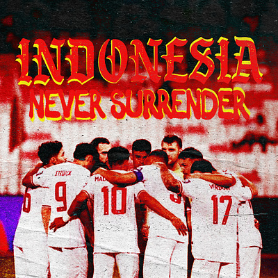 Indonesian National Team — 2026 World Cup qualification affinityphoto design graphic design grunge illustration poster