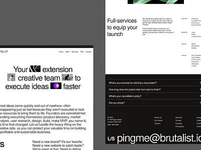 Brutalist - Agency Site agency bold brutalist creative design personal portfolio ui website