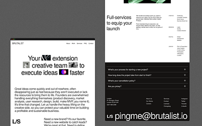 Brutalist - Agency Site agency bold brutalist creative design personal portfolio ui website