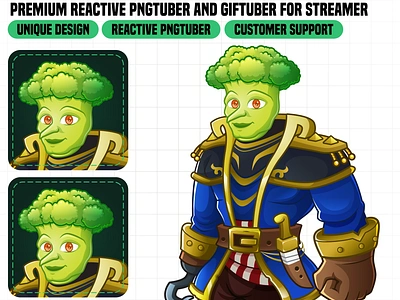 PNGTuber Broccoli Witcher - PNGtuber Design pngtuber design