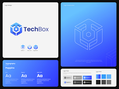 Tech Box - logo Design abstract log box logo brand guideline brand identity branding creative logo design geometric letter logo letter t logo logo design logo designer modern logo symbol tech box tech logo technology logo unique logo