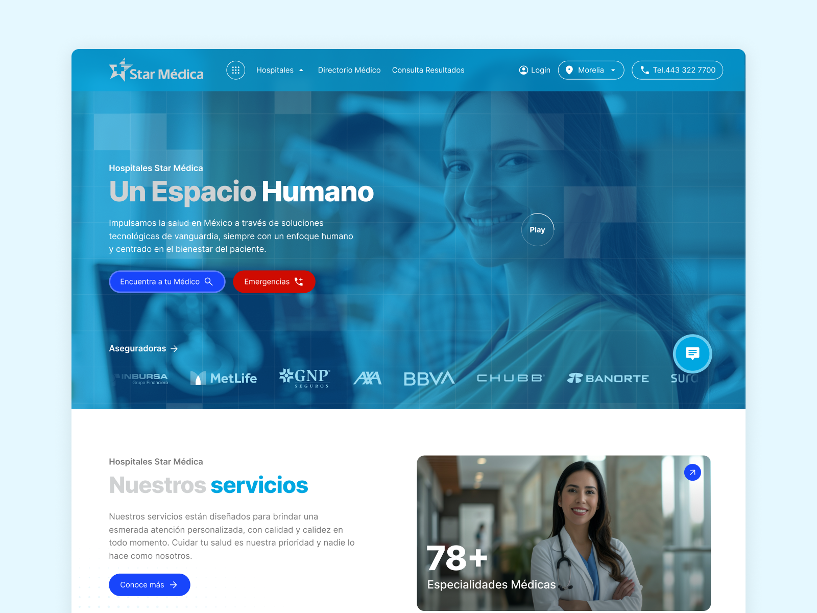 Star Médica website ai health healthcare landing page ui ui challenge ux web website