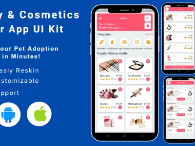 Cosmetic Store App - Cosmetic Ecommerce Store Flutter App Ui Kit 3d animation beautiproducts beautiprouductsappui branding cosmeticsui design flutter template flutter ui kit graphic design illustration ui ui kit