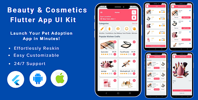 Cosmetic Store App - Cosmetic Ecommerce Store Flutter App Ui Kit 3d animation beautiproducts beautiprouductsappui branding cosmeticsui design flutter template flutter ui kit graphic design illustration ui ui kit