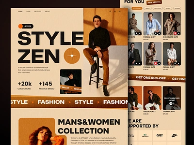 Fashion Brand Landing Page apps clothing dress fashion fashion brand fashion landing page landing page landing page design uiux webpage design website