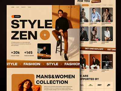 Fashion Brand Landing Page apps clothing dress fashion fashion brand fashion landing page landing page landing page design uiux webpage design website