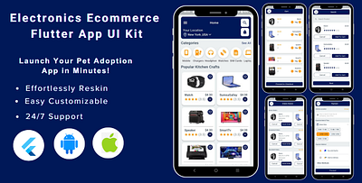 Electronic Store App - E-commerce Store app Flutter Mobile App animation ecommerce app electroincs store mobile app flutter template flutter ui kit graphic design ui ui kit