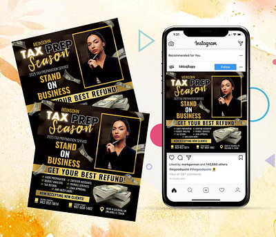 Tax Season Flyer Design business company corporate diy flyer loan poster social media tax