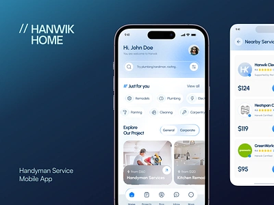 Handyman Service Provider Mobile App UI/UX Design app design app ui design app ui ux case study handyman handyman mobile app mobile app service provider mobile app ui design uiux design