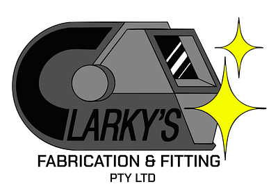 Clarky's Fabrication + Fitting - logo illustrations design illustration logo