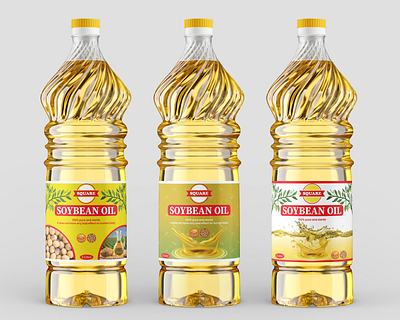 Soybean Oil Bottle Label Design box design graphic design label design packaging design soybean oil