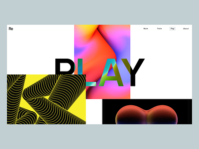 Re - Play concept concept design digital design experimental design website design