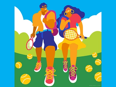 Tennis day illustration sports tennis