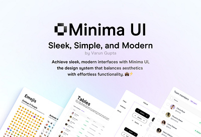 Design System - Minima UI branding design system graphic design minimal modern typgraphy ui