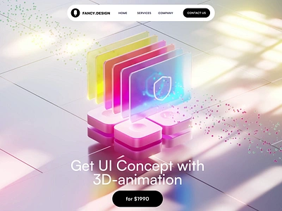 Get ui concept with 3D-animation 3D website 3d 3d animation ai design e commerce ecommerce finance fintech landing landing page landingpage web web design webdesign website