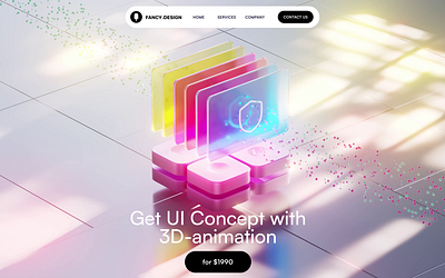 Get ui concept with 3D-animation 3D website 3d 3d animation ai design e commerce ecommerce finance fintech landing landing page landingpage web web design webdesign website