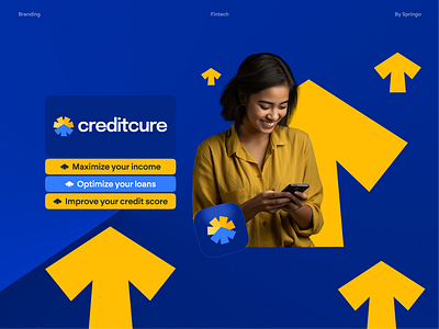 CreditCure Fintech App branding creditcard creditscore design finance fintech graphic design illustration logo product design typography ui ux vector