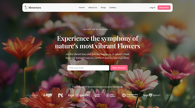 🌸 Transform your digital experience with BloomAura! 🌸 flowers flowers heri hero hero section landing login