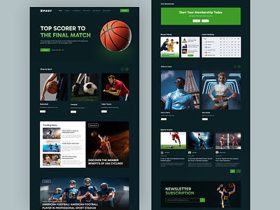 Sports Website Design🔥 basketball clean design exercise fitness game game website landing page platform play product sport sport website top design tournament ui ui design web website website design