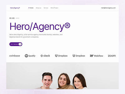 Hero/Agency - Website UI Kit Animation about us agency agency landing page animation clean digital agency figma hero jitter landing pag landing page animation modern pricing project template landing page testimonial ui ui kit ui8 uikit