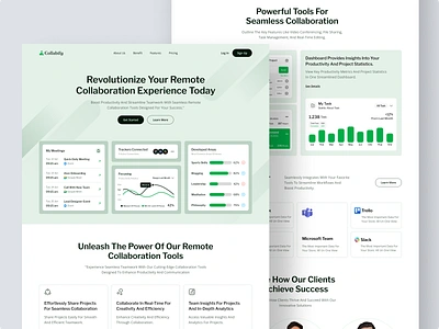 Collabify - Collaboration Tools Website Design b2b website collaboration tool communication enterprise features hero section landing page productivity project management remote work saas team work ui design ui element ui snippet uiuxdesign web app website work space working