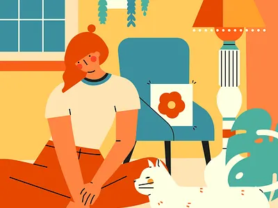 小园素作品 | 抱枕插画设计 | UI运营插画设计 design flat graphic design illustration vector