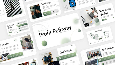 Profit Pathway Presentation branding business design elegant graphic design logo powerpoint presentation template