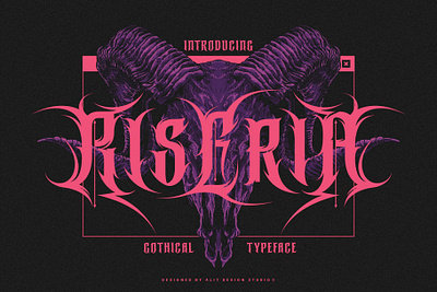 Riseria Typeface blackletter design font fonts letteing typeface