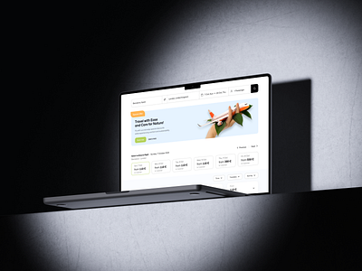 Flight Booking Platform Concept | Web Design airline booking book online design flightbooking landing landing page product service sustainable travel travel travelplatform ui ux web design webdesign website