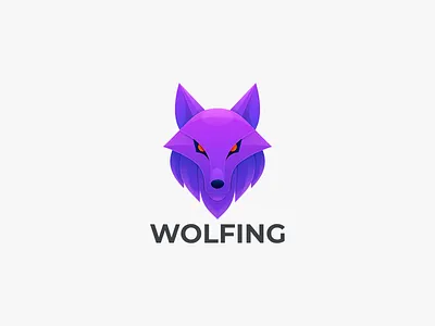 WOLFING branding design graphic design icon logo wolf wolf design graphic wolfing