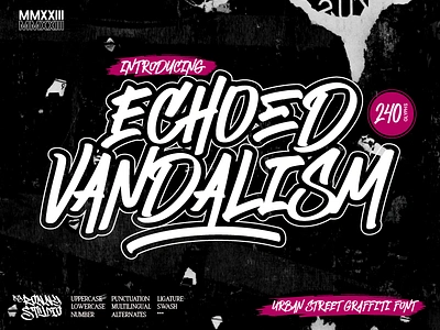 Echoed Vandalism - Urban Street Graffiti font graffiti lettering