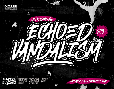 Echoed Vandalism - Urban Street Graffiti font graffiti lettering