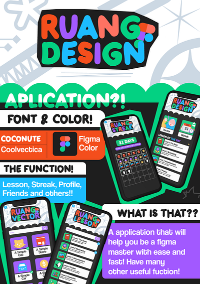 Ruang Design UI Edu colorful design educational figma graphic design illustration logo pelajar poster ui vector