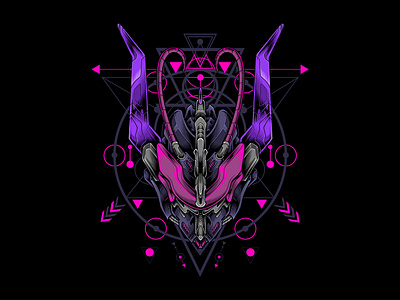 Cyber Mantis apparel artwork character illustration concept art concept design cyber design geometry hoodie illustration insect mantis mecha merchandise design