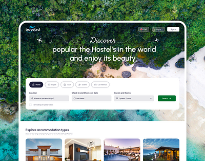 Booking Hotel Website ui