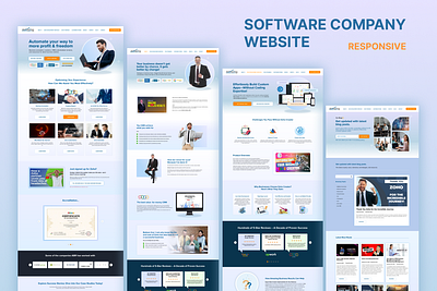 Software Company website-Responsive branding design graphic design responsive ui ux vector website