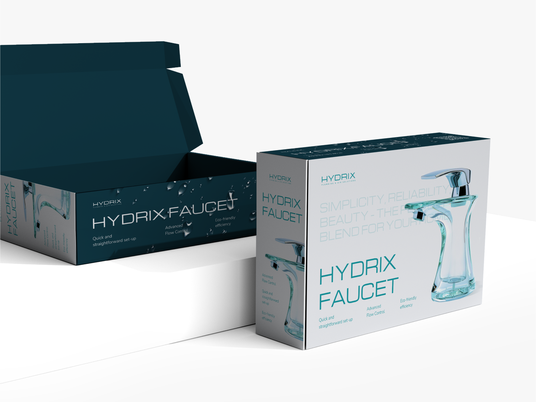 Hydrix: Visual Identity System advertising banner branding business cards design display ads graphic design hvac plumbing company logo packaging social media stationery visual identity