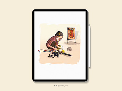 Man at work (illustration) artist artistic rishi artisticrishii artwork branding caricature design doodle doodle art graphic design illustration illustrator logo motion graphics procreate rishikesh malviya ui uiux ux vector