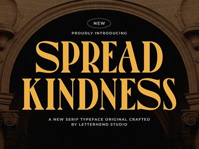 Spread Kindness Crafted Serif freebies headline font