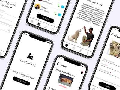 Guardian Track App guardian mobile app track ui uiux design user experience user interface ux