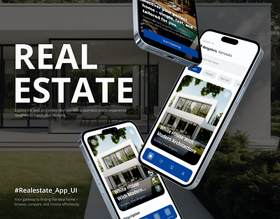 Real Estate App UI adobe figma mobile app photoshop prototyping real estate app ui ui design ux