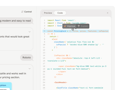 LLM - Generate code ai ai chat ai responses chat interface code conversation dashboard generate generate code generative ai interaction large language model llm llm saas morva morva labs product design saas ai saas dashboard