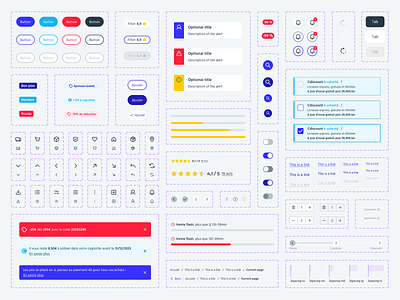 Design System @Cdiscount atomic design button call to action components composants design grid design system design tokens product design toggle ui component ui design