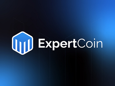 ExpertCoin - Logo Design Concept ai artificial blockchain branding coin crypto currency decentralized defi expert option financial forex growth intelligence logo logo design logo designer token tradding wallet