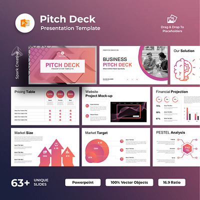 Pitch Deck Presentation Template agency animation branding business deck business proposal company company profile corporate creative presentation design graphic design infographics layout pitch deck powerpoint presentation print design proposal template