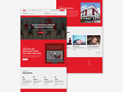 Redesign hospital landing page red modern hospital landing page modern red ui web design