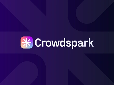 Crowdspark - Logo Design app asterix branding community creative logo crowd finance freelance design gradient logo invest jeroen van eerden logo logotype modern branding modern logo design share shares spark star tech logo