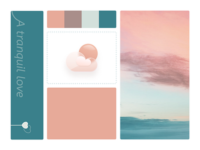 A tranquil love 🧡 color palette glass morphism graphic design ui